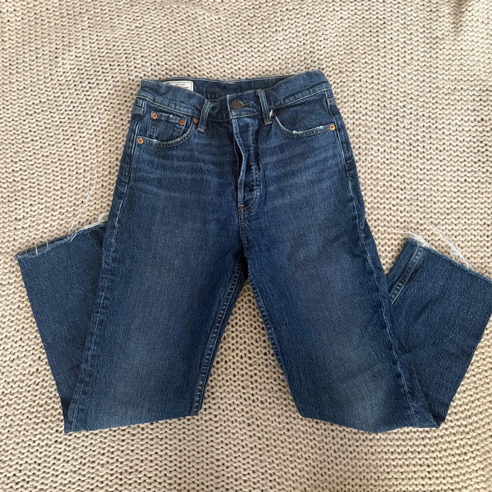 GAP Cheeky Straight High-Rise Dark Denim Jeans